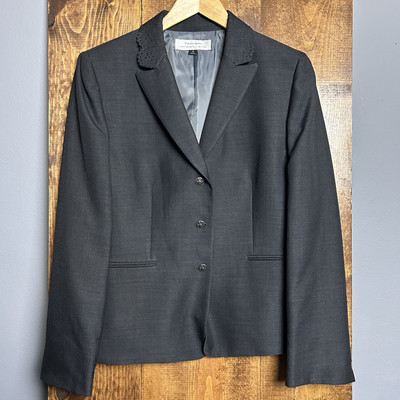NWT Tahari Arthur S Levine Blazer Jacket Womens 12 Eyelet Business Career 