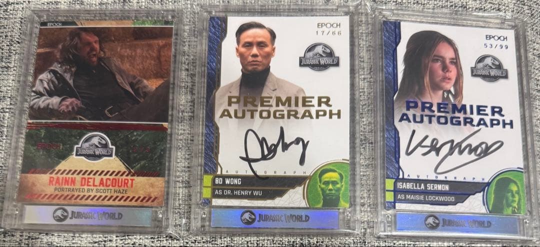 Jurassic World Autograph Card Set Epoch Auto