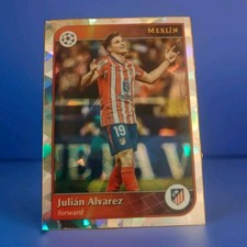 Julian Alvarez Atletico Madrid 2024-25 Topps Merlin UCC Atomic Refractor
