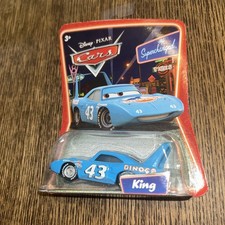 New Disney Pixar CARS Supercharged King 43 Dinoco Light Blue Diecast Toy Car