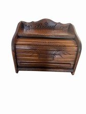 Vintage MCM Roll Top Bread Box Top Storage Pr...