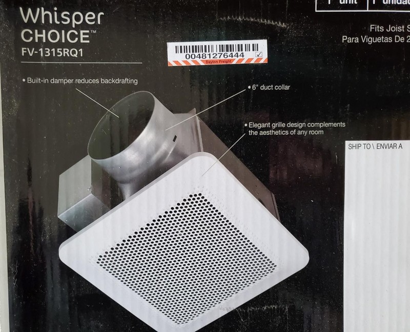 Panasonic Whisper Choice 0.3-Sone 150-CFM White Bathroom Fan Exhaust FV-1315RQ