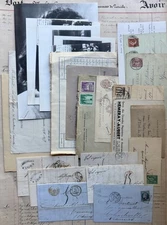 Large Lot Antique Vintage Authentic French Ephemera - Handwritten Letters Photos