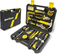 Home Tool Kit Basic Household Auto Repair Tool Set With Toolbox Storage Case...