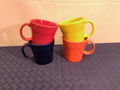 Lot of 4 New Fiesta Multicolor TAPERED MUGS. Price is Firm. No offers.