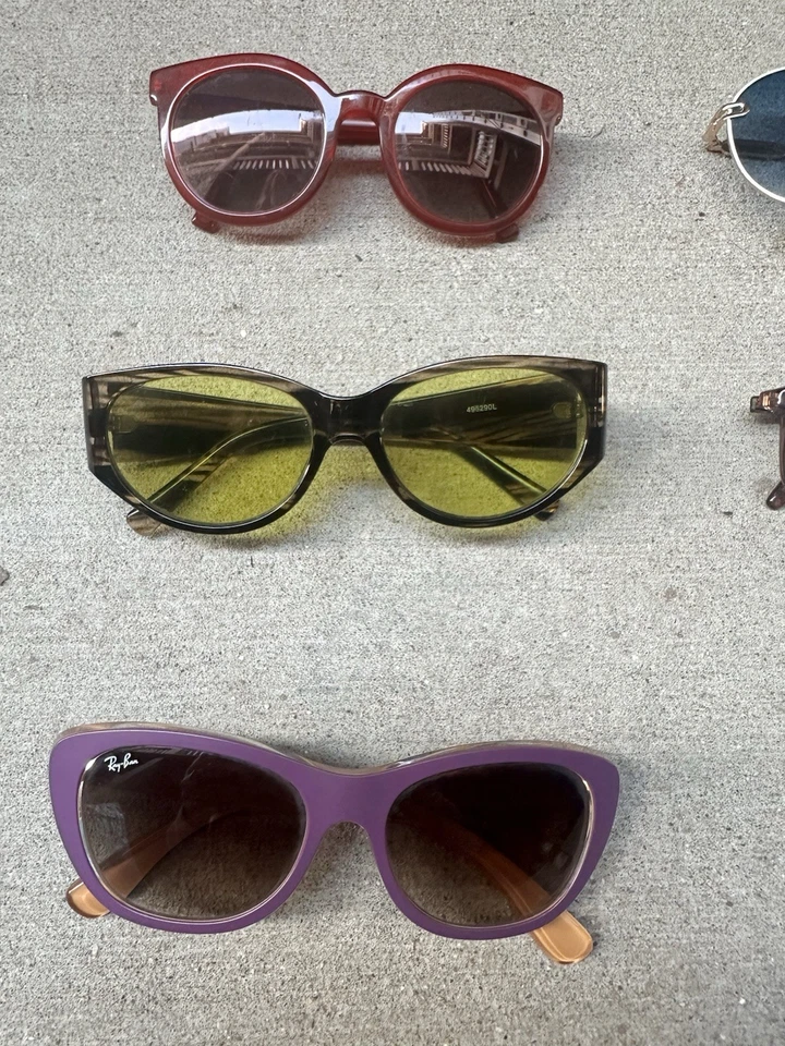 Lote de 6 Gafas de Sol Ray-Ban Vintage Retro Aviador Ojo de Gato Estilos Mixtos COMO ESTÁN Foto 2 de 4