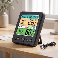 Digital LCD Thermometer Hygrometer Indoor Digital Humidity Meter Backlight v1
