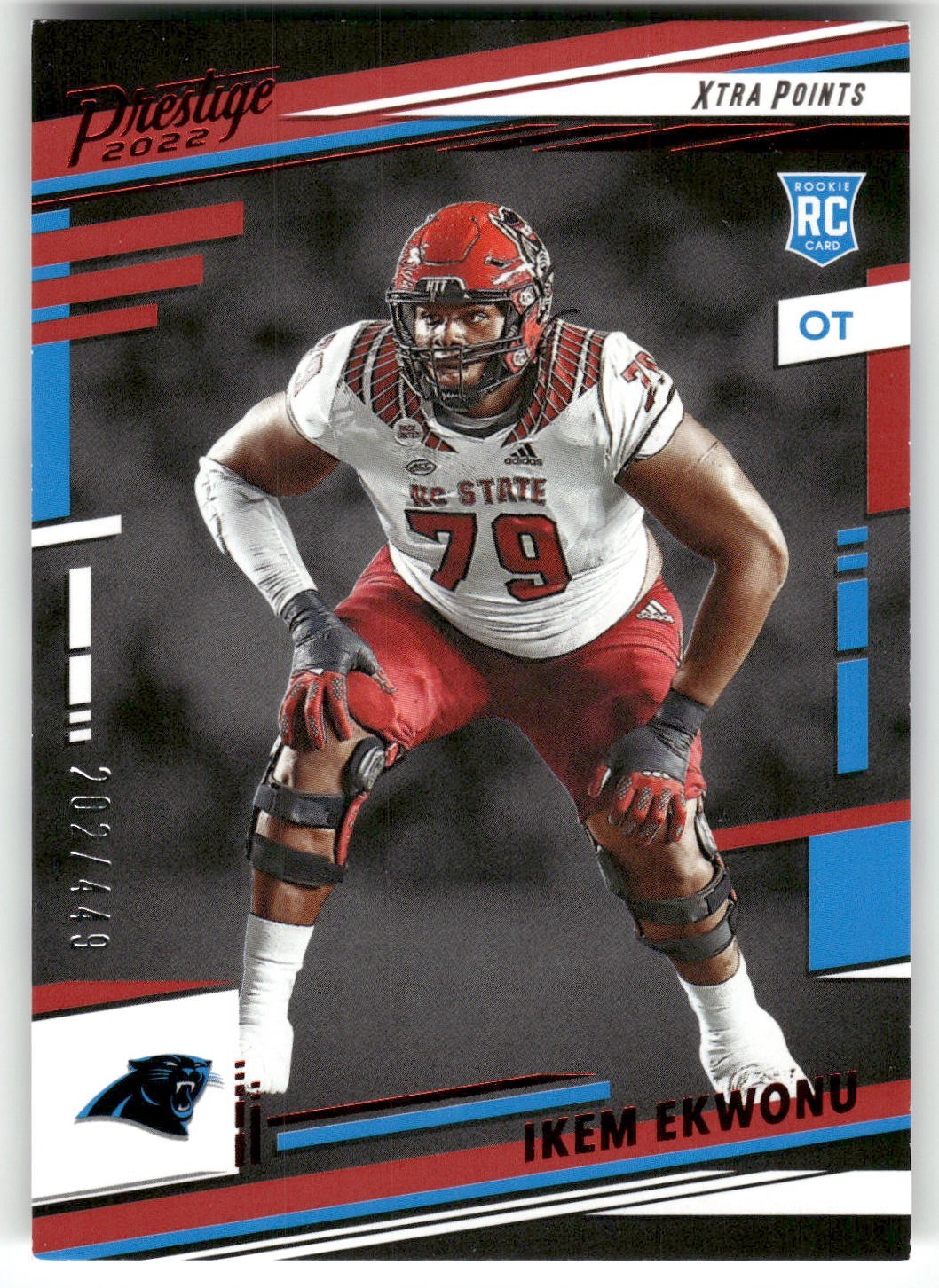 Ikem Ekwonu 2022 Panini Prestige Xtra Points Red RC #365 /449