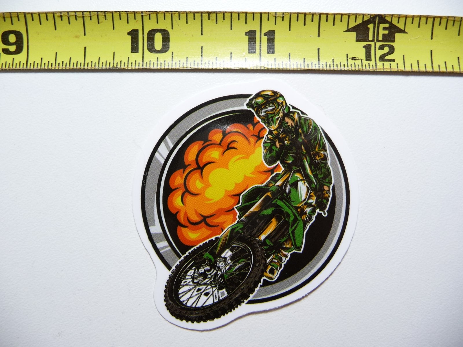 Motorcycle Bike Sticker Decal Dust Storm Fan Love Team Vet Design