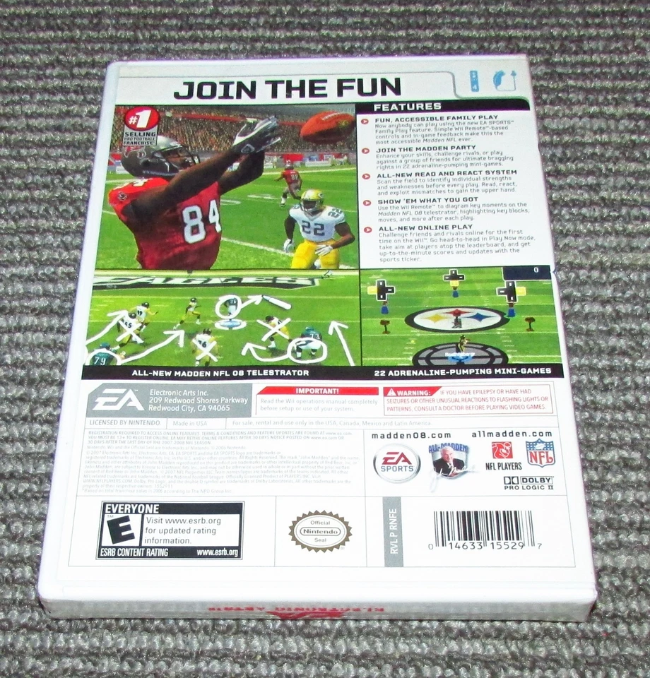 Madden NFL 08 (Nintendo Wii) Brand New / Fast Shipping - Image 2 of 2