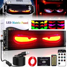 1 Pack Large Devil Eyes Light for Cars, 23x5in Programmable 23.4x4.7 Inch