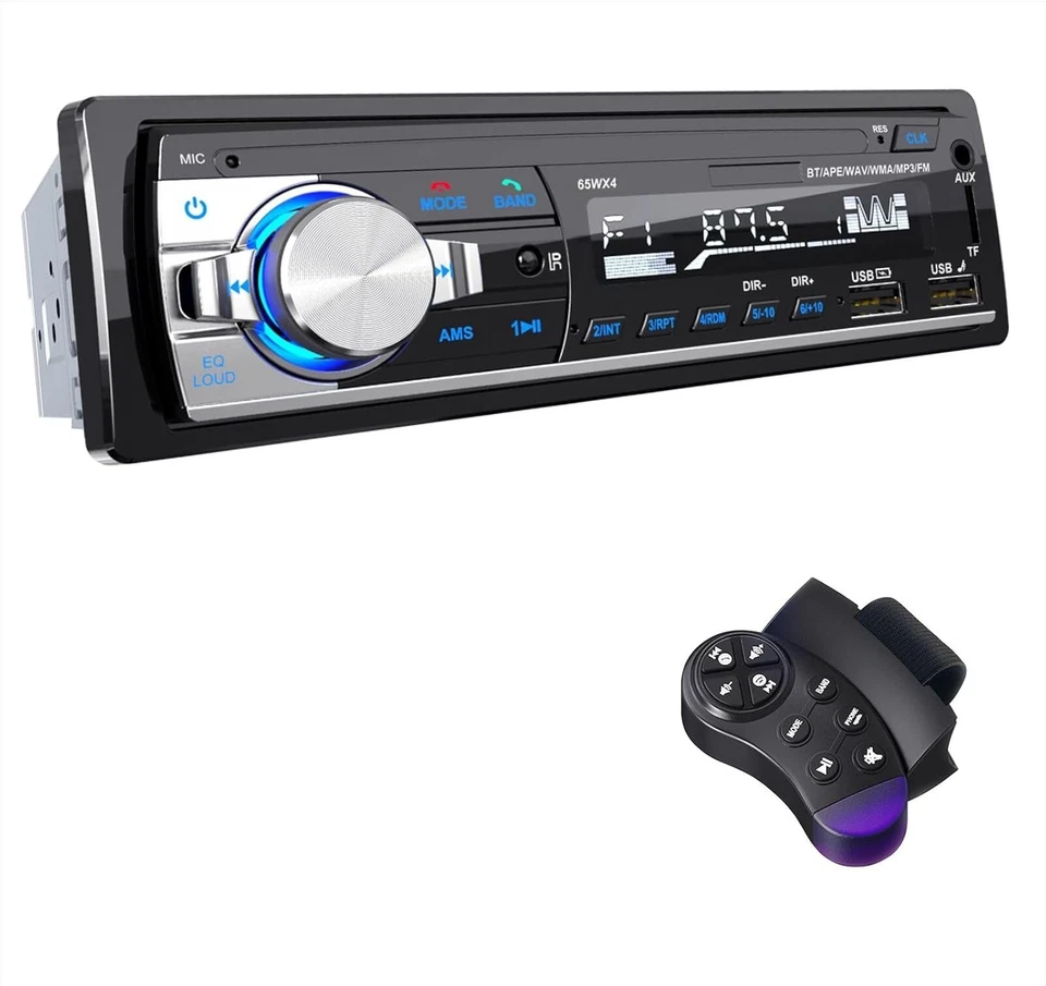 Autoradio Bluetooth 5.0 USB AUX SD FM 4x65W 1-DIN KFZ Radio - Bild 3 von 4