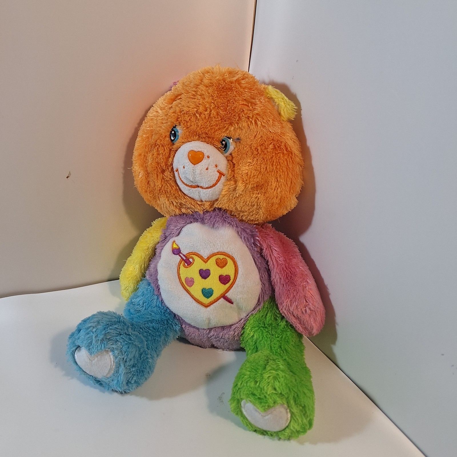 Care Bears 2005 Work of Heart Bear Teddy Stuffed Animal Plush 14