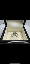 3ct Oval Lab Created Diamond Ring 18k Gold G/VVS1 IGI Size M
