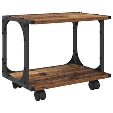 Printer Stand 2-Tier Files Printer Table Desk Organiser Engineered Wood vidaXL