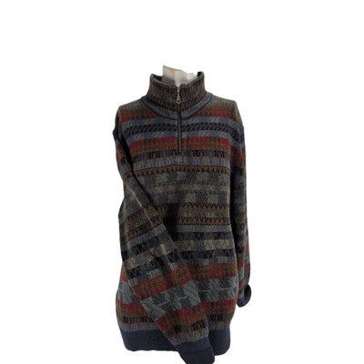 Peruvian Connection Men's Sweater Medium Baby Alpaca Silk