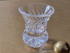 Vintage Cut Crystal Dram Tot Glass Heavy Quality