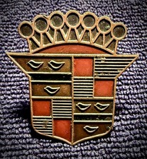Antique Cadillac Badge 1930s-1940's Rare Touching Orbs