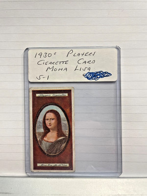 1923 John Player & Sons Nottingham Miniatures Mona Lisa Leonardo Da Vinci #25