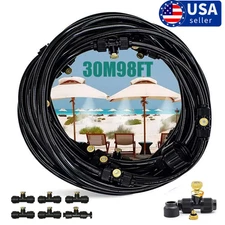 Misters for Outside Patio - 98FT Misting Cooling System with 30 Brass Nozzles US