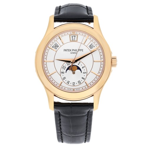 Patek Philippe Complications 5205R-001 Rose Gold Silver Dial Mens Watch Complete
