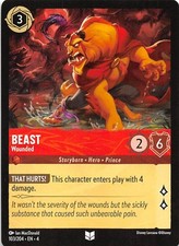 Beast Wounded 103/204 Ursula's Return Disney Lorcana 017842