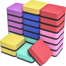 MaxGear 24 Pack Dry Erase Erasers, Magnetic Whiteboard 24 Pack, Sorbet