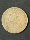 1865 S US SEATED LIBERTY HALF 1/2 DOLLAR 50C SEE PHOTOS NICE CLEAN COIN