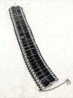 Signed Kramer of New York Jet Glass & Clear Rhinestone Bracelet FOR REPAIR