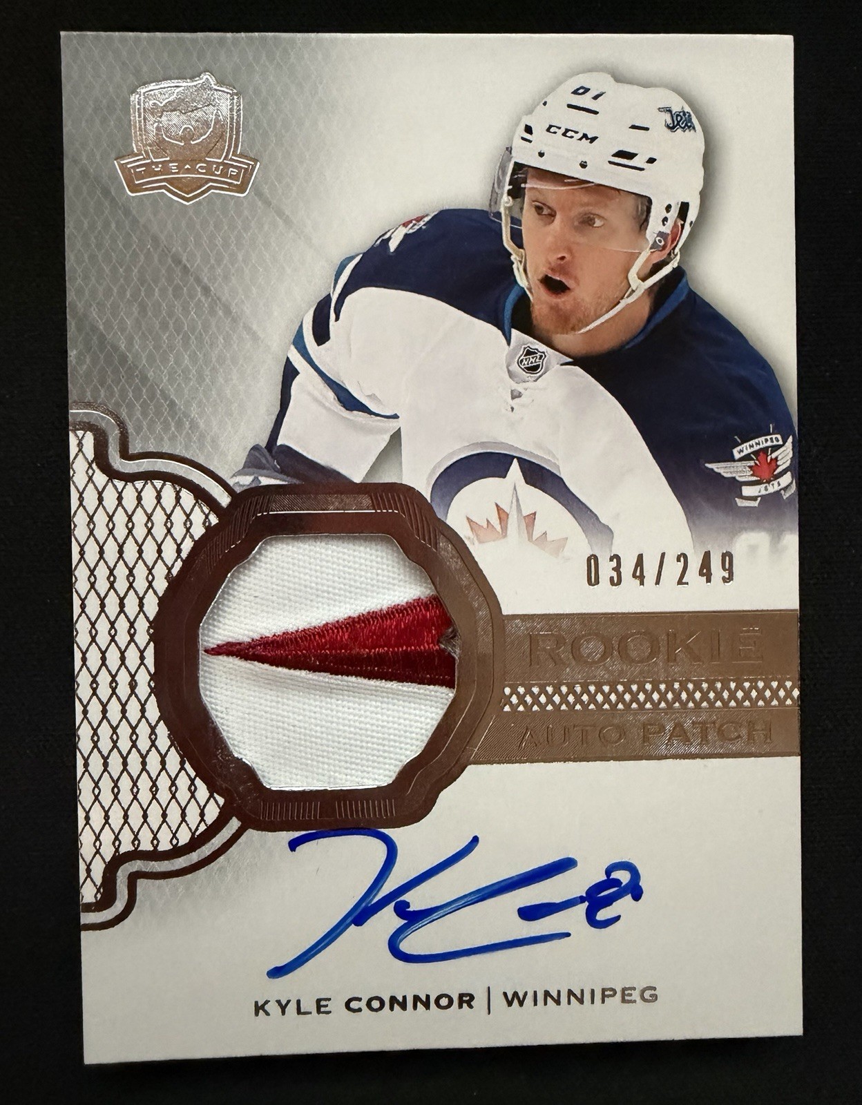 2016-17 UD The Cup #112 Kyle Connor Rookie Patch Auto /249