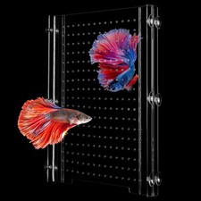 Transparent Acrylic Fish Tank Divider Separator Plate Grid Suction Cups