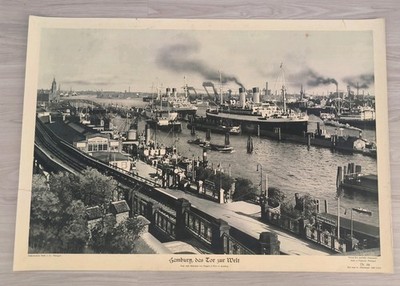 Nr 258 Hamburg das Tor zur Welt - praktische Schulmann Schulschaubild 1939