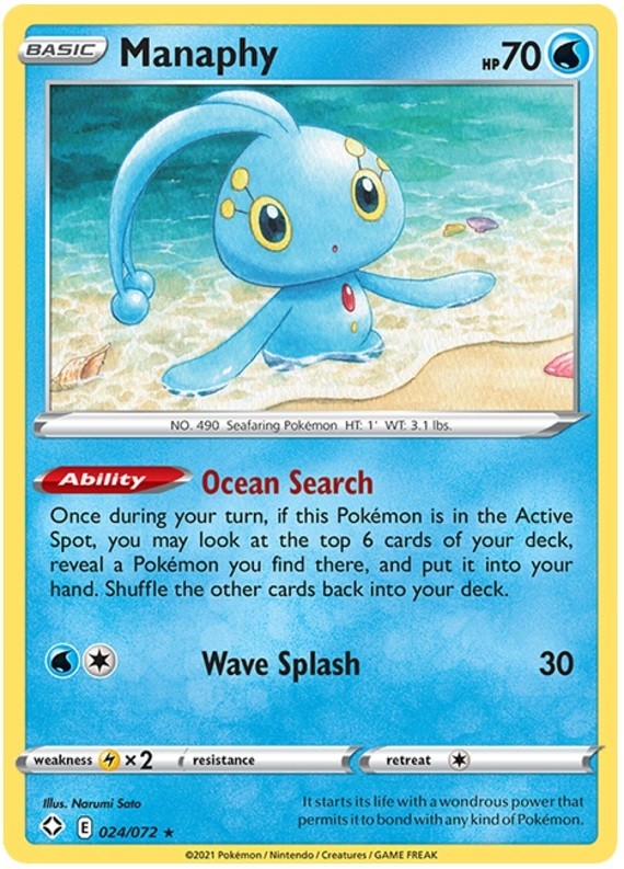 Manaphy - 024/072 - Rare - Near Mint