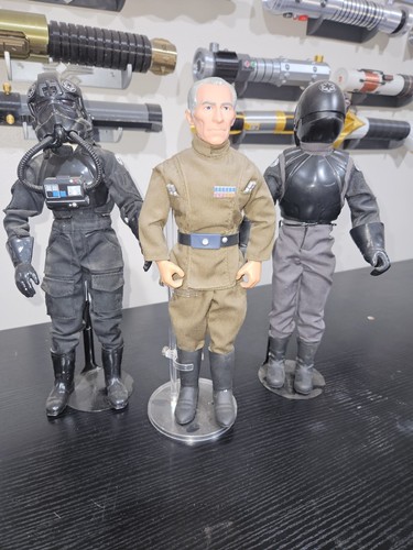 Hasbro Star Wars A New Hope 12 Inch Dolls Lot Grand Moff Tarkin, Tie Fighter...