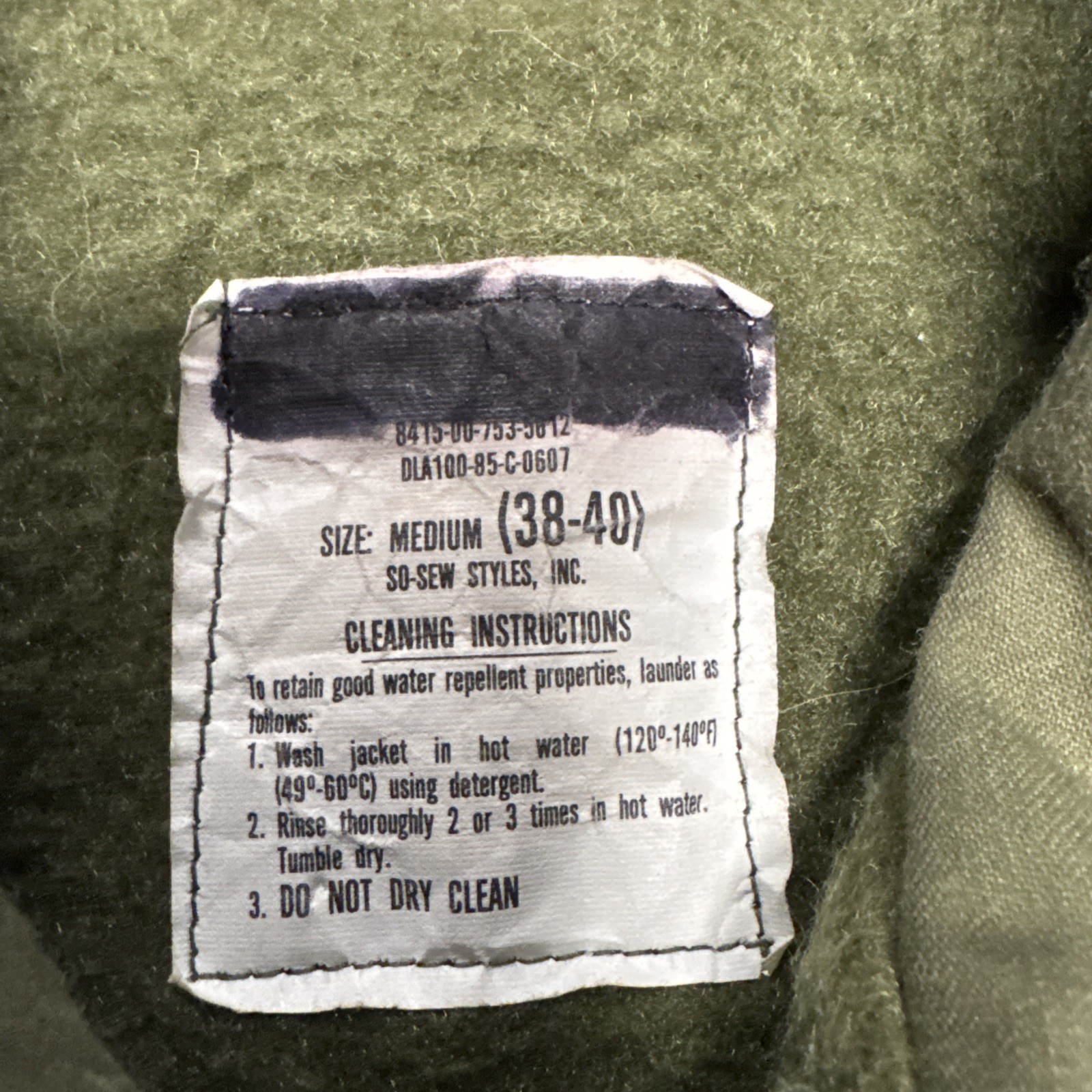 80s USN A-2 Deck Jacket US NAVY Cold Weather Field Coat Size Med 38-40