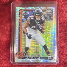 2025 Topps Chrome Roschon Johnson Pulsar  Refractor #55 Bears NFL