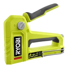 Ryobi Staple Gun Heavy Duty 4-In-1 Bottom Load Magazine Quick & Easy Loading