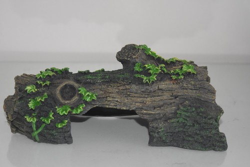 Acuario detallado tronco hueco y plantas 26 x 13 x 10 cm oculta rama de madera a la deriva - Imagen 6 de 7