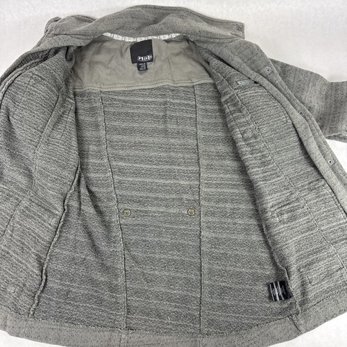 Volcom Jacket Womens S Cargo Army Gray Fleet Utility Snap Button Collared VTG - Picture 21 of 23