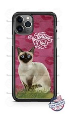 Happy Valentines Day Siamese Cat Phone Case Cover For iPhone Samsung LG Google