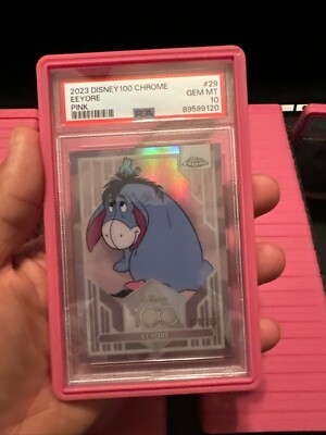 1/1 2023 Topps Chrome Disney 100 Complete PINK Set 1-100 All PSA