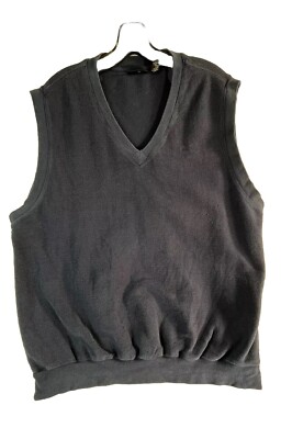 Edwards Casualwear Mens L V-Neck Sweater Vest Blue