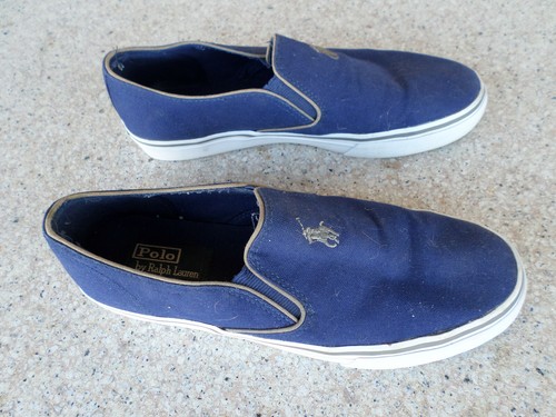 Ralph Lauren Polo Blue Canvas Loafers 