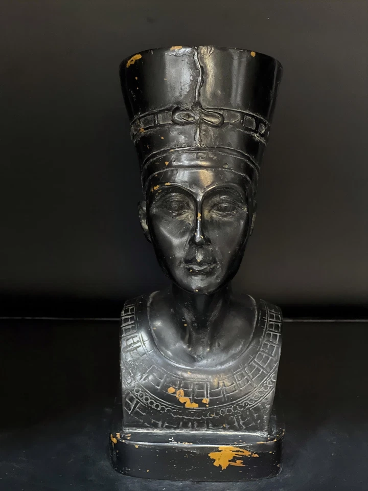 Черный камень бюст царицы Нефертити ручной работы, египетское искусство черный ручной работы искусство s - Изображение 4 из 4