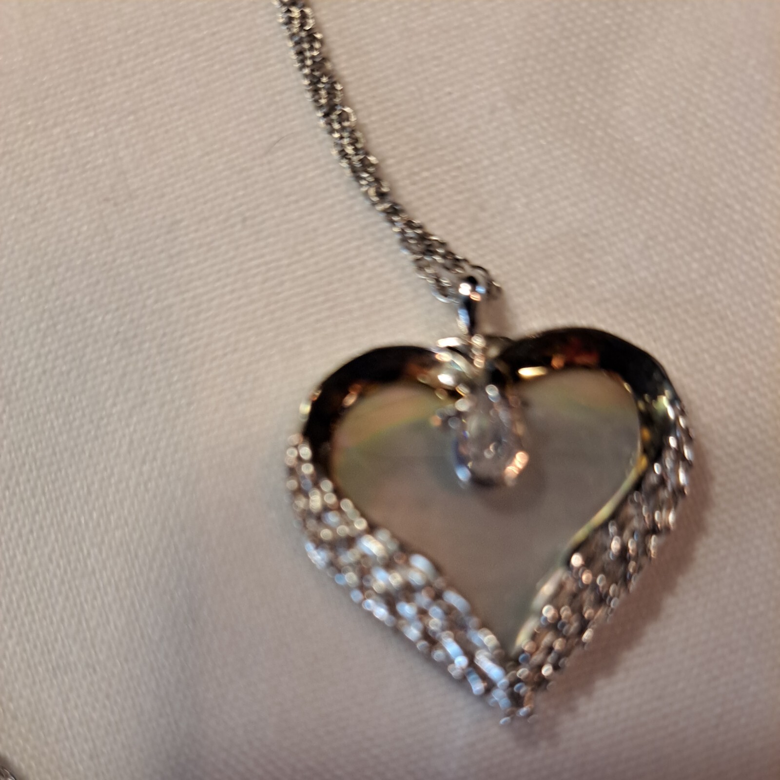 BGE Handcrafted Solid 925 Diamond Heart Pendant N… - image 2