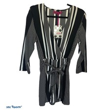 BooHoo Playsuit One Piece Shorts Black And White Size US 10