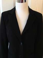 B.MOSS TAILOR SHARP BLACK LINED BLAZER - SIZE 8P