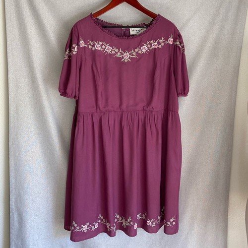 JESSAKAE Rosedale Puff Sleeve Floral Embroidered Dress, Size 5X - Picture 5 of 10