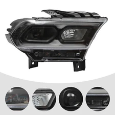 Right Passenger Side For Dodge Durango 2021 2022 2023 Black LED Headlight Lamp