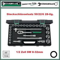 Stahlwille SteckschlüSselsatz 50/22/6 28-Tlg. 1/2 Zoll Sw 8-32Mm # 96031407